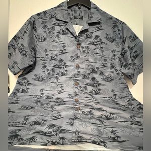 Year In Year Out Men’s Tropical Print Button Down Shirt